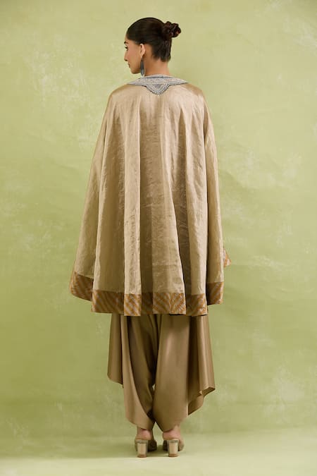 Prisho Zardozi Patchwork Embroidered Kaftan Set 