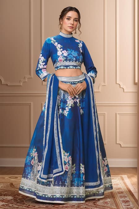 Samyukta Singhania Iris Garden Print Lehenga Set 