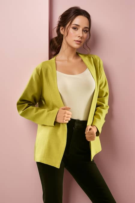 Samyukta Singhania Plain Full Sleeves Jacket 