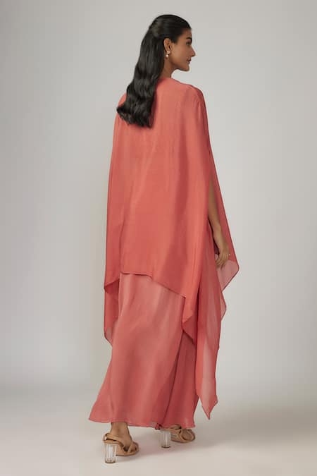 Sandhya Shah Embroidered Cape Skirt Set 