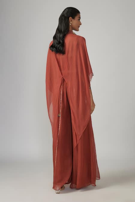 Sandhya Shah Embroidered Cape Sharara Set 