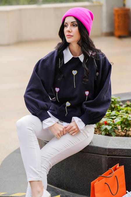 The Episode Heart Patch Work Sweatshirt 