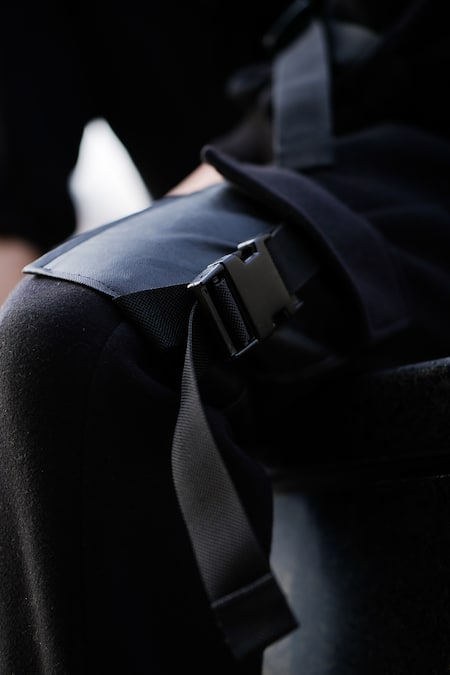 The Episode_Black Fleece Buckles High Neck Detail Sweatshirt And Joggers Set _at_Aza_Fashions