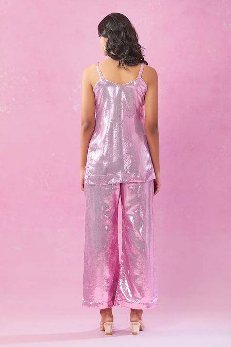 Kunwarani Ritu Shimmer Sequin Top & Pant Set 