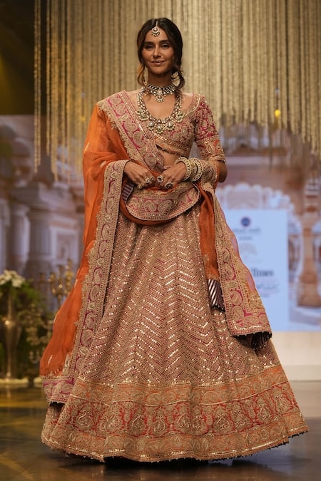 Sheetal Batra Anahira Paisley Garden Embroidered Bridal Lehenga Set 