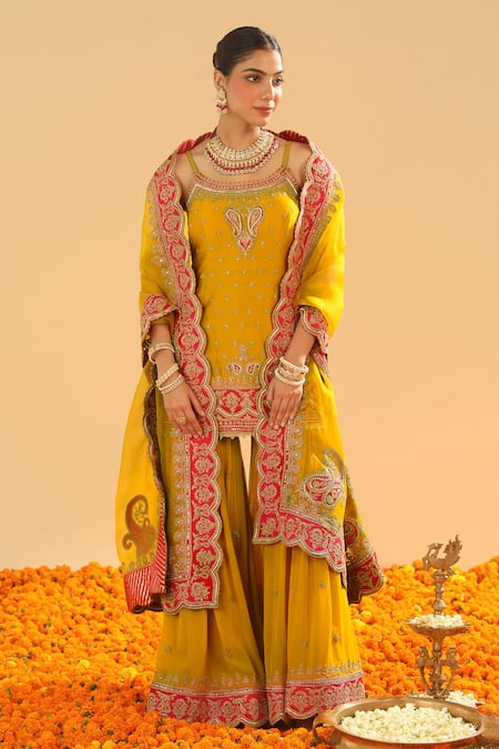 Sheetal Batra Mehan Bahar Kirandori Embroidered Kurta Gharara Set 