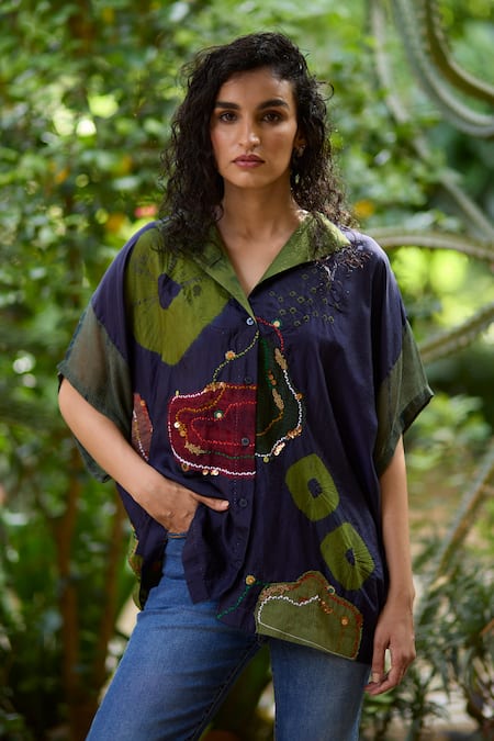 Medha Placement Pattern Kaftan Shirt 