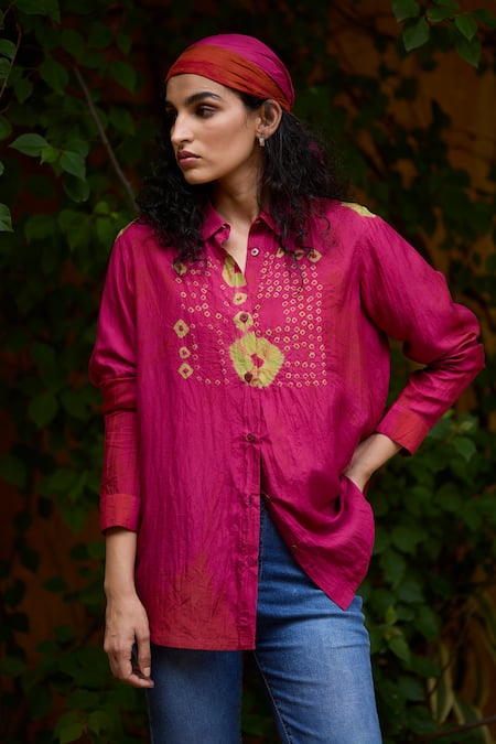 Medha Bandhani & Tie Dye Shirt 