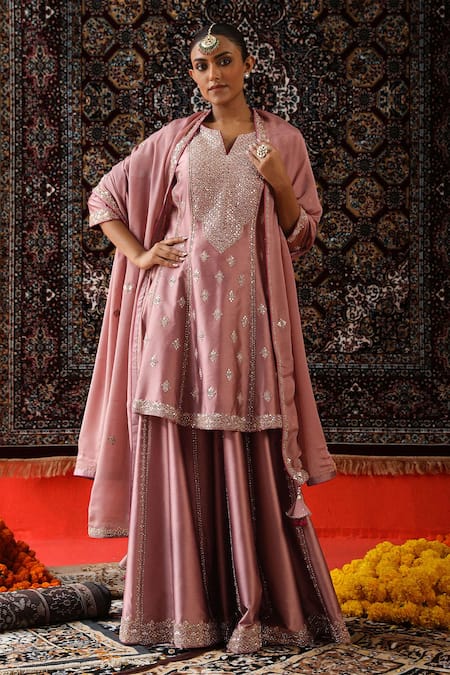 Sabe Gota Patti Embroidered Kurta Sharara Set 