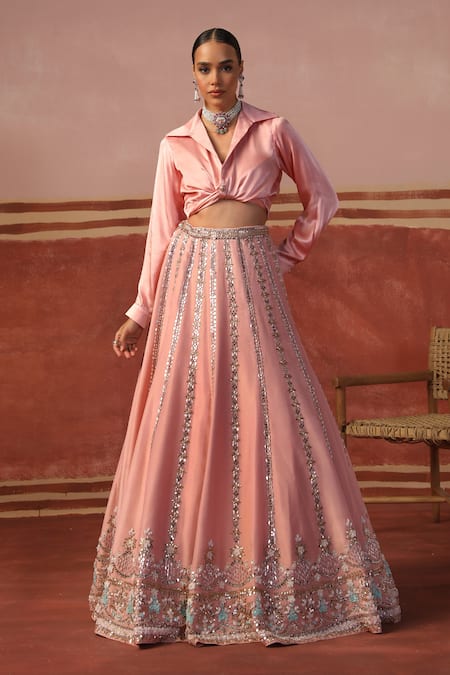 Sabe Mirror Embroidered Lehenga With Blouse 