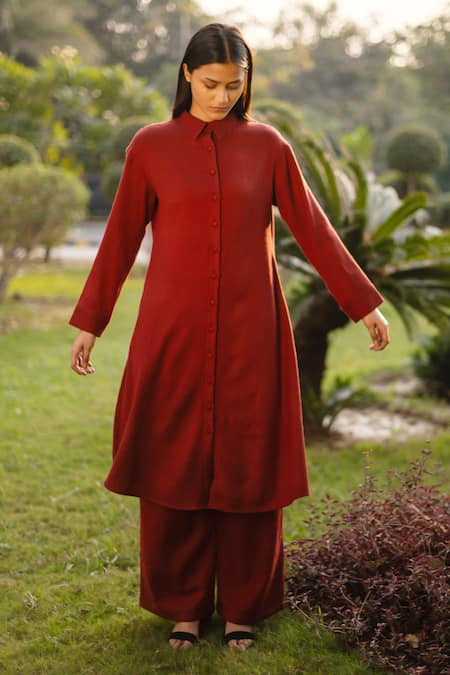 RAAS LIFE Aleeza Solid Long Tunic With Pant 