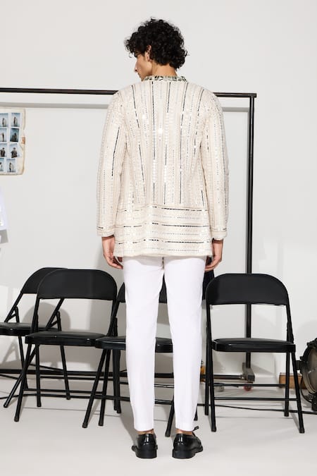 Twenty Nine Mirror Embroidered Bandhgala Jacket 