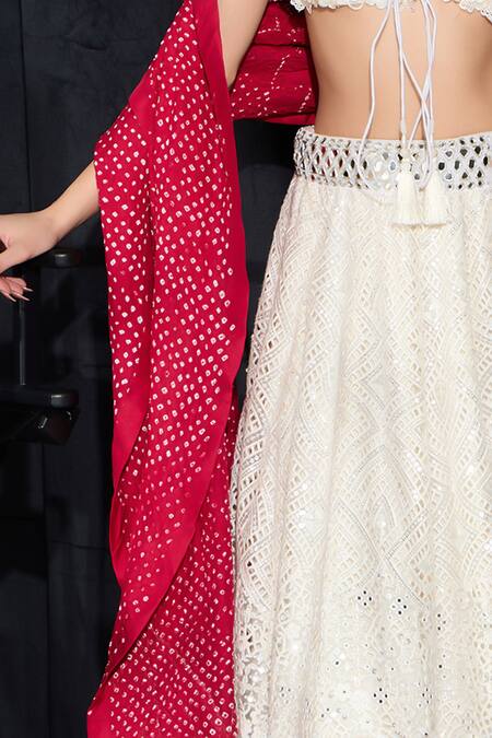 Buy_Twenty Nine_Ivory Mirrors, Floral Embroidered Lehenga _Online_at_Aza_Fashions