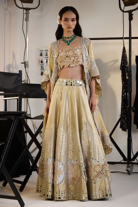 Twenty Nine 3D Floral Hand Embroidered Lehenga 