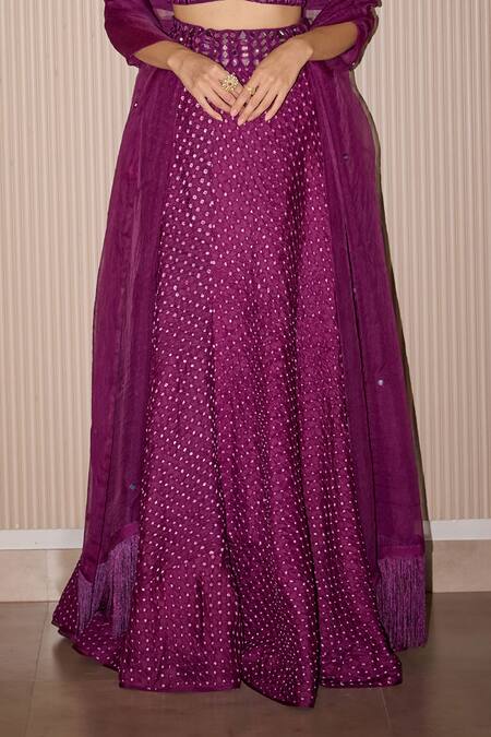 Shop Twenty Nine Purple Crepe Mirrors Embroidered Lehenga Online at Aza Fashions Shop_Twenty Nine_Purple Crepe Mirrors Embroidered Lehenga _Online_at_Aza_Fashions