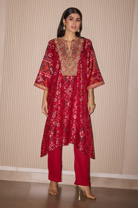 Twenty Nine Patola Kurta With Cigarette Pant 