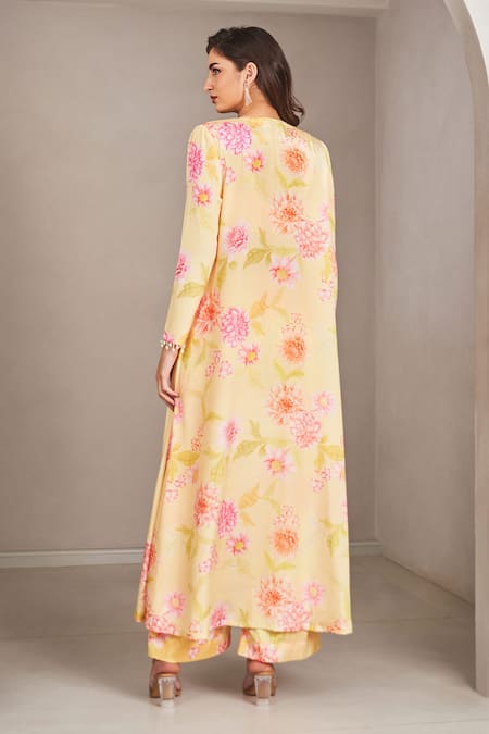 Sammohi By Moksha And Hiral Floral Print Jacket Pant Set 