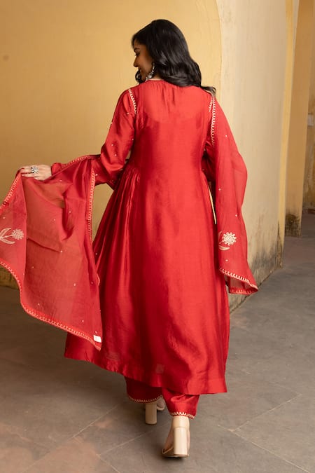 ASRUMO Wildbloom Embroidered Anarkali Set 