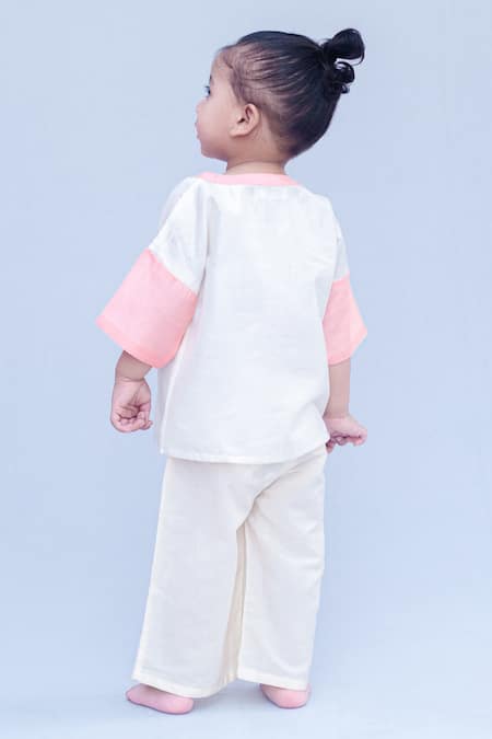 Snuggleme Drop Shoulder V Neck Chanderi Shirt 