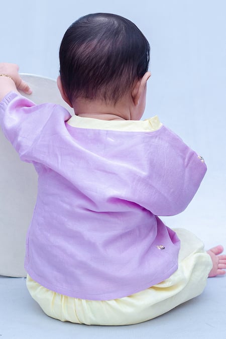 Snuggleme Floral Thread Embroidered Angarkha Set 