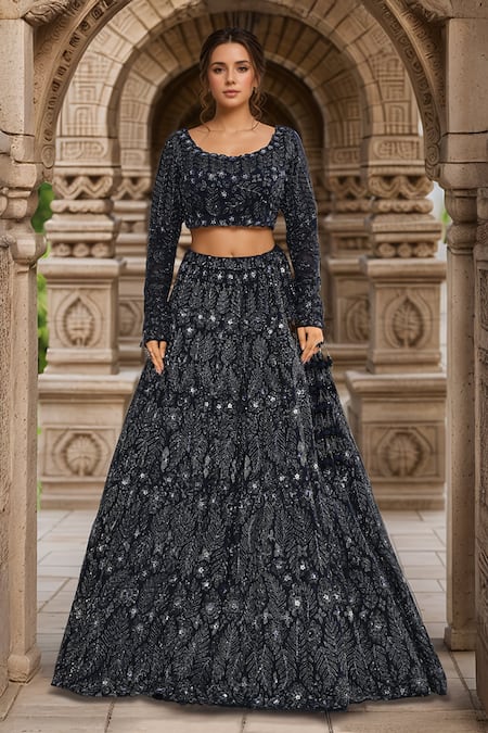 Kalighata Emma Hand Embroidered Lehenga Set 