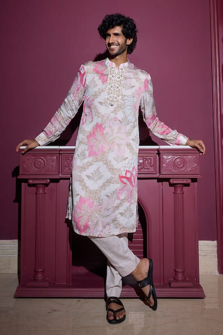 Mahima Mahajan Fahad Botanical Print Kurta Set 