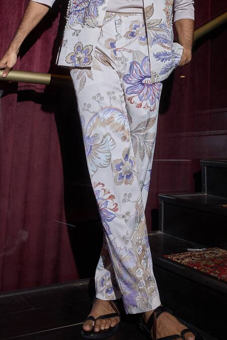 Mahima Mahajan Blue Chanderi, Cotton Sequins, Beads, Zari Ocean Floral Embroidered Bundi Set Online at Aza Fashions Mahima Mahajan_Blue Chanderi, Cotton Sequins, Beads, Zari Ocean Floral Embroidered Bundi Set _Online_at_Aza_Fashions