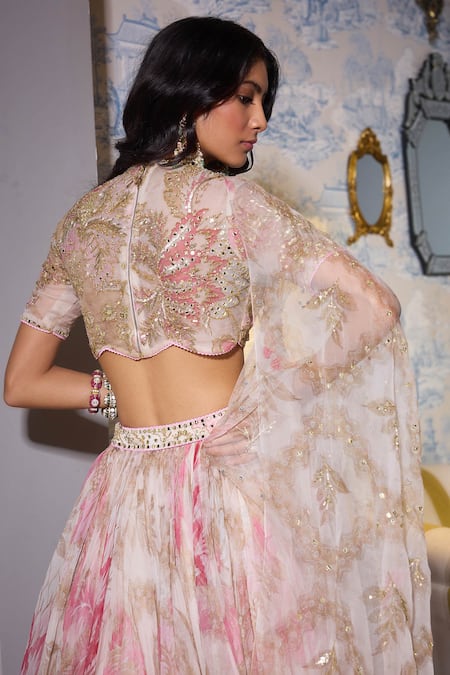 Mahima Mahajan Florence Print Embroidered Lehenga Set 