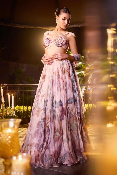 Mahima Mahajan Hiba Flora Print Lehenga Set 