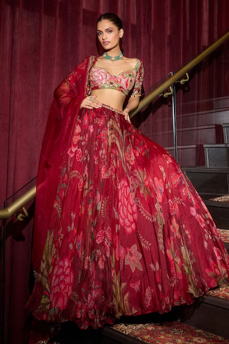 Mahima Mahajan Zara Embroidered Lehenga Set 