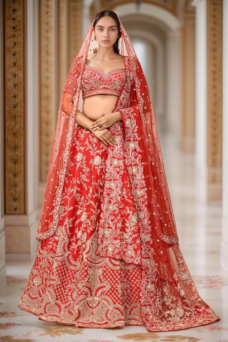 Kalighata Persia Sequin Embroidered Bridal Lehenga Set 