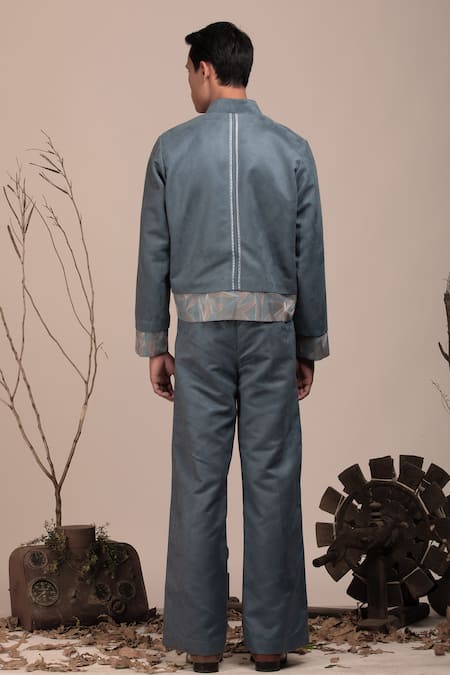 Beejoliyo Geometric Embroidered Jacket & Pant Set 