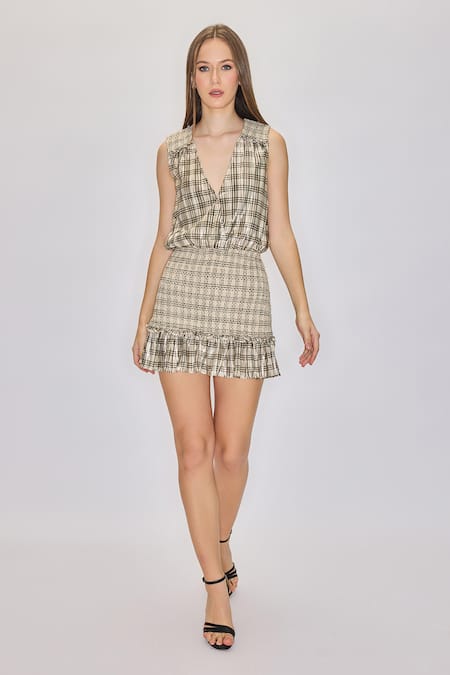 House of eda Audrey Checkered Print Dress 