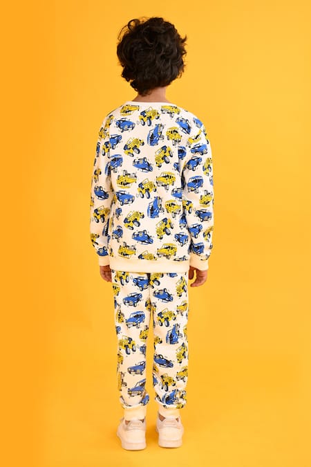 Anthrilo Cars Print Sweatshirt & Joggers Set 