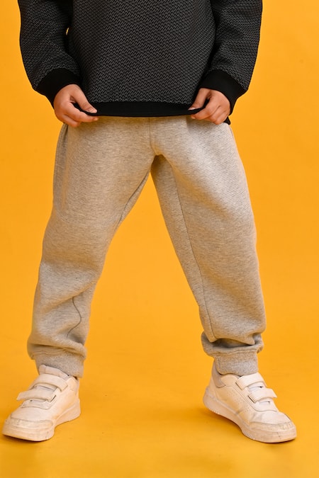 Buy_Anthrilo_Black Fleece Drone Print Sweatshirt And Joggers Set_Online_at_Aza_Fashions