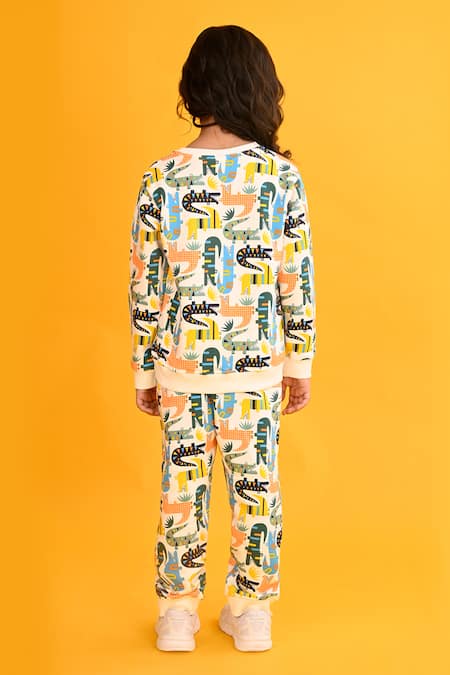 Anthrilo Dinosaur Print Fleece Set 