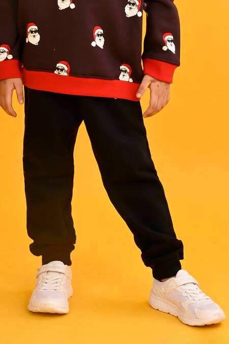 Anthrilo Brown Fleece Santa Claus Print Sweatshirt And Joggers Set Online at Aza Fashions Anthrilo_Brown Fleece Santa Claus Print Sweatshirt And Joggers Set_Online_at_Aza_Fashions