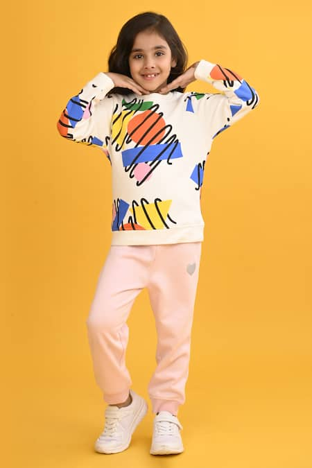 Anthrilo Shape Print Sweatshirt With Joggers 