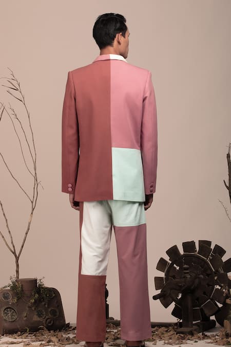 Beejoliyo Colorblock Double Breasted Blazer & Pant Set 