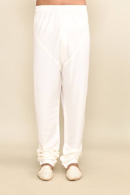 Kalighata_Ivory , Satin Sequins, Cut Work Geometric Cutdana Sherwani Set _Online_at_Aza_Fashions