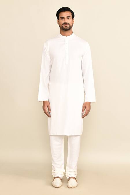 Buy_Kalighata_Ivory , Satin Sequins, Cut Work Geometric Cutdana Sherwani Set _Online_at_Aza_Fashions