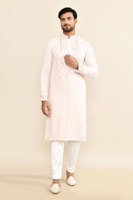 Buy_Kalighata_Pink Embroidery Kurta And Pant Set 