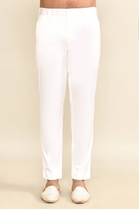 Kalighata_Beige Chanderi Embroidery Floral Kurta Set _Online_at_Aza_Fashions