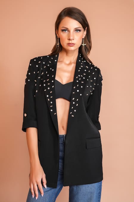 Kyra By Nina + Deepika Shine Like A Diamond Embroidered Blazer 