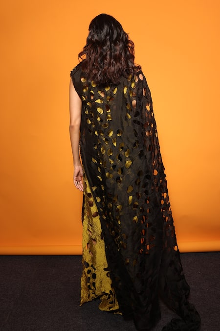 Richa Khemka Lime Cutwork Jacket & Shorts Set 