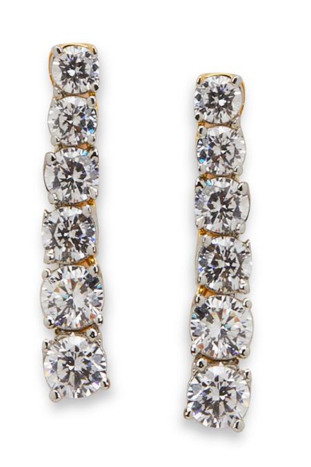 Shop Curio Cottage Silver Plated Imitation Diamonds Faux Choker Set Online at Aza Fashions Shop_Curio Cottage_Silver Plated Imitation Diamonds Faux Choker Set_Online_at_Aza_Fashions