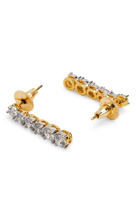 Curio Cottage Silver Plated Imitation Diamonds Faux Choker Set at Aza Fashions Curio Cottage_Silver Plated Imitation Diamonds Faux Choker Set_at_Aza_Fashions