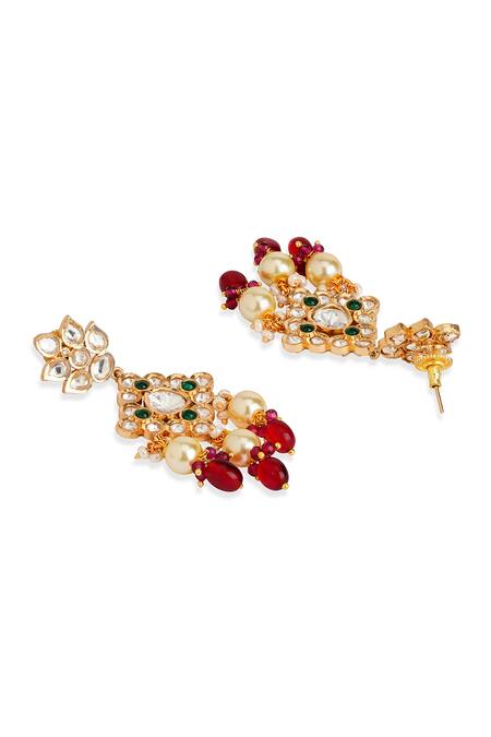 Buy Curio Cottage Gold Plated Zari Kundan Embellished Choker Set Online at Aza Fashions Buy_Curio Cottage_Gold Plated Zari Kundan Embellished Choker Set_Online_at_Aza_Fashions