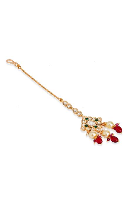 Curio Cottage Gold Plated Zari Kundan Embellished Choker Set at Aza Fashions Curio Cottage_Gold Plated Zari Kundan Embellished Choker Set_at_Aza_Fashions