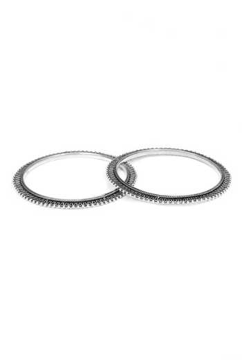Sangeeta Boochra Viola Beaded Textured Bangle 